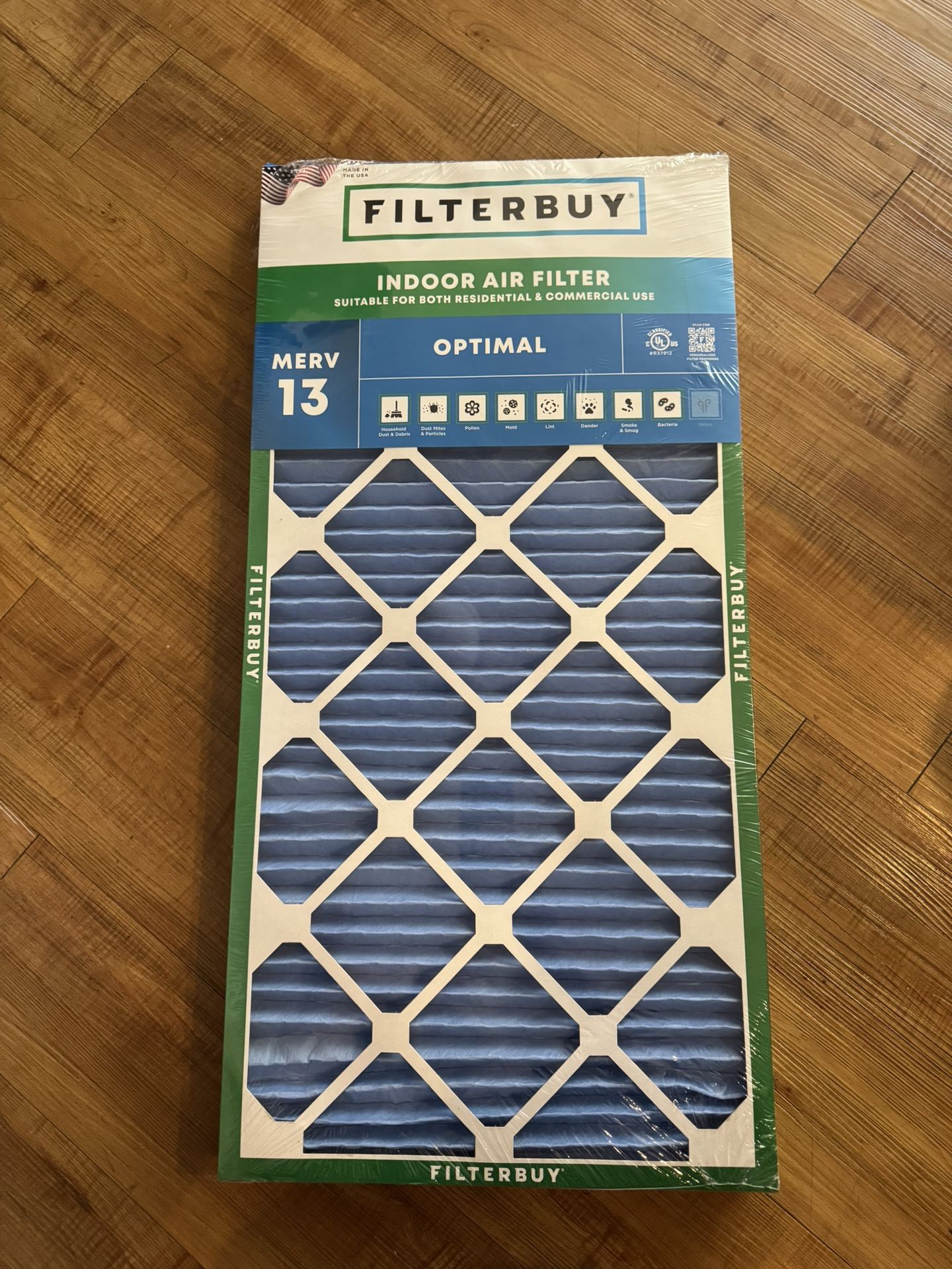 Indoor Air Filter MERV 13 (16x32x1)
