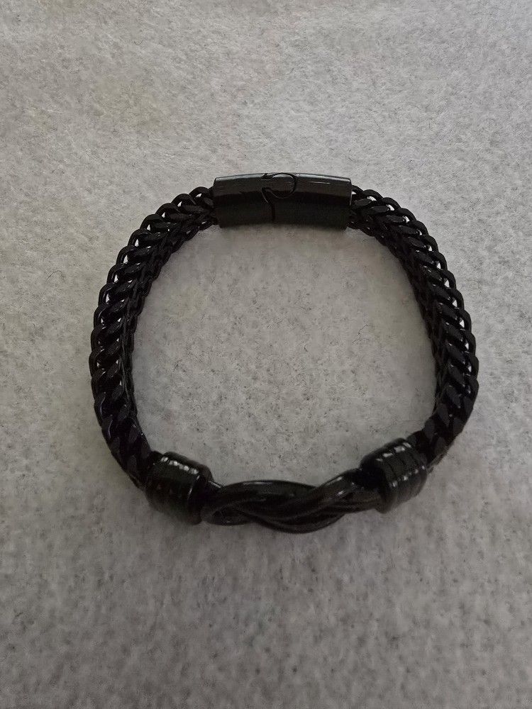 Stainless Steel Double Row Buckle Bracelet