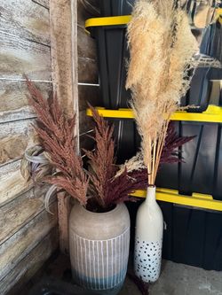 Decorative Vases with faux plants