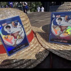 2026 Dodgers x One Piece Night Promo Card Monkey D Luffy In hand Sealed