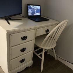 Computer desk and The chair