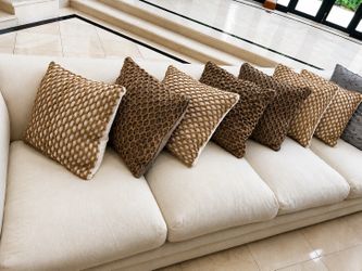 Set of 6 Woven Decorative Throw Pillows