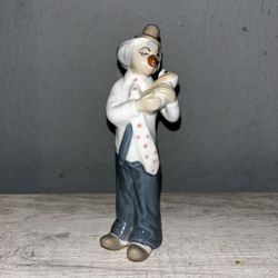 "CASCADES" Porcelain Clown with Dog 