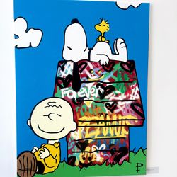 snoopy charlie brown painting