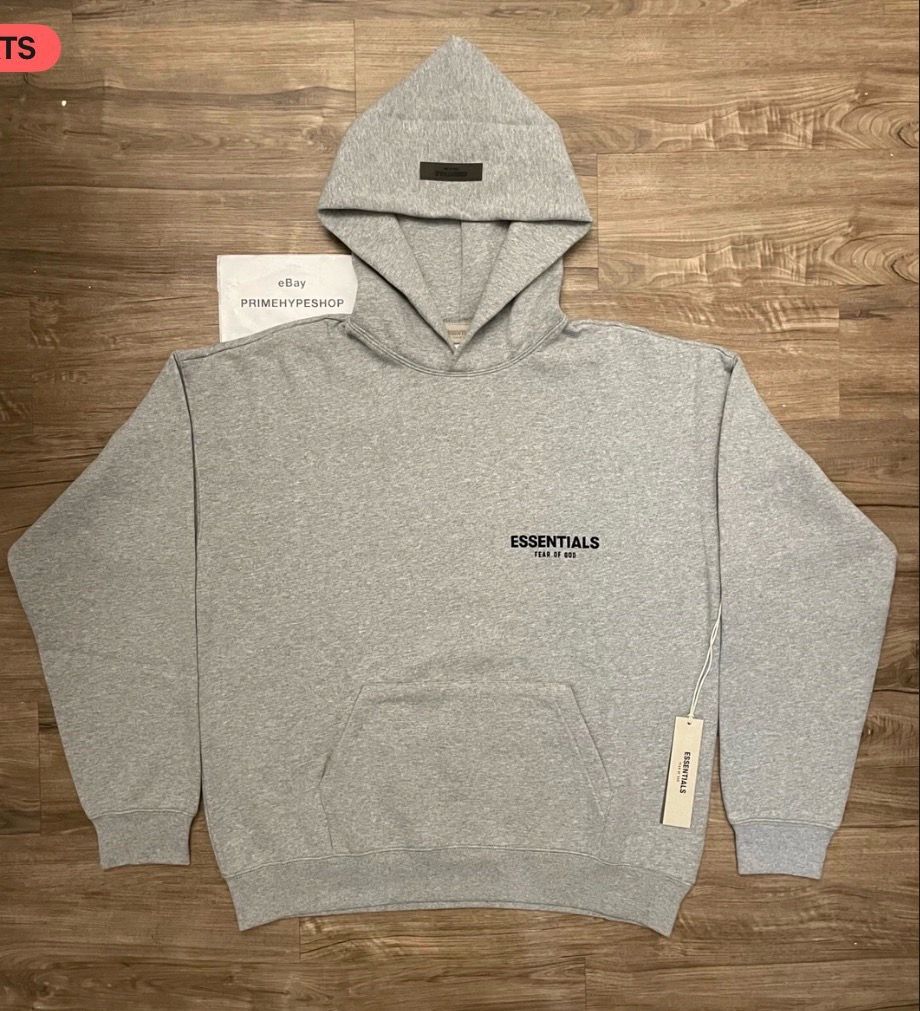 Size small Grey Essentials Hoodie