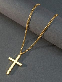Men trendy cross charm necklace