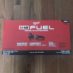 Milwaukee Fuel M18  Hole Hawg Right Angle Drill W/Quik-lok