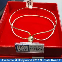 Bangle Bracelet - Yellow Gold 14k (.585) 11.1 grams 8 inch