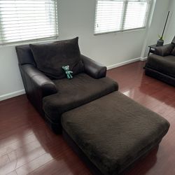 Couch love seat with ottoman