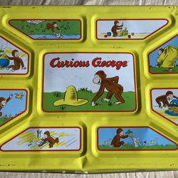 1998 Courious George Popcorn Tin Toy Chest