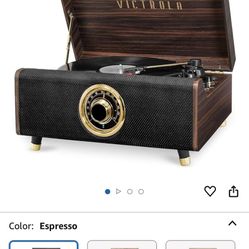 Victrola Highland 4-in-1 Bluetooth Record Player (Espresso)