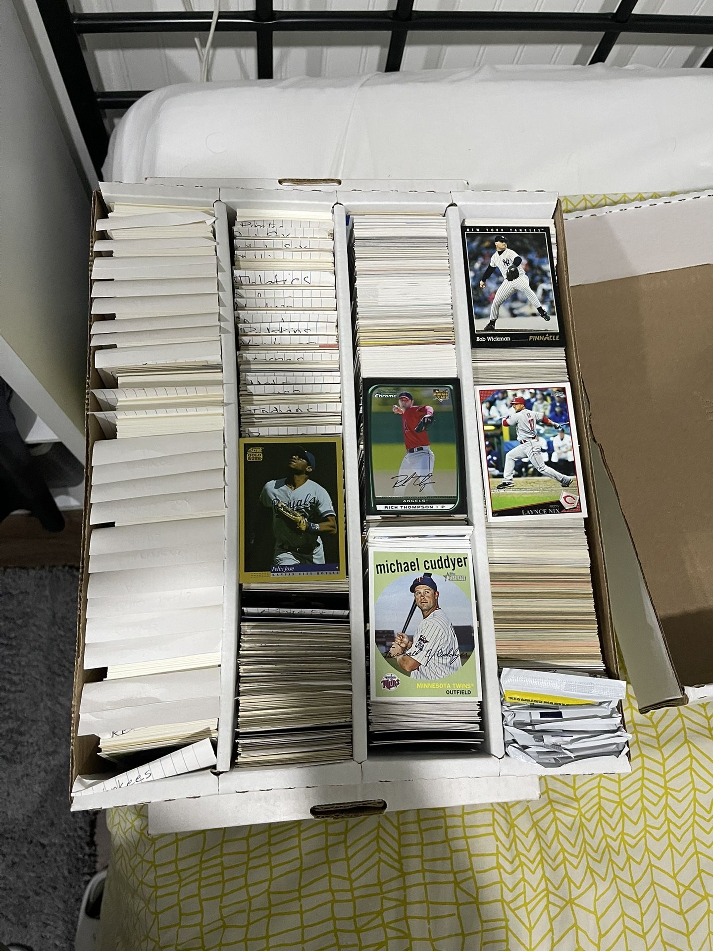 4 Row Baseball Cards Box Early 90’s Collection