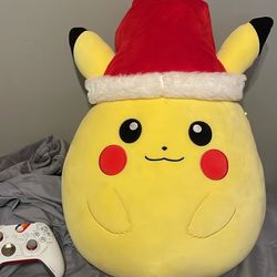 Santa Pikachu Squishmallow