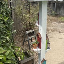 Birdhouse And Post