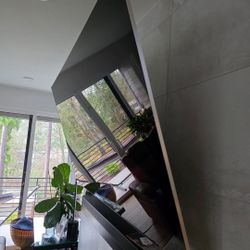 LG G2 77" OLED TV with gallery wall mount