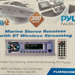 BRAND NEW PYLE: Marine Stereo Receiver with BT Wireless Streaming