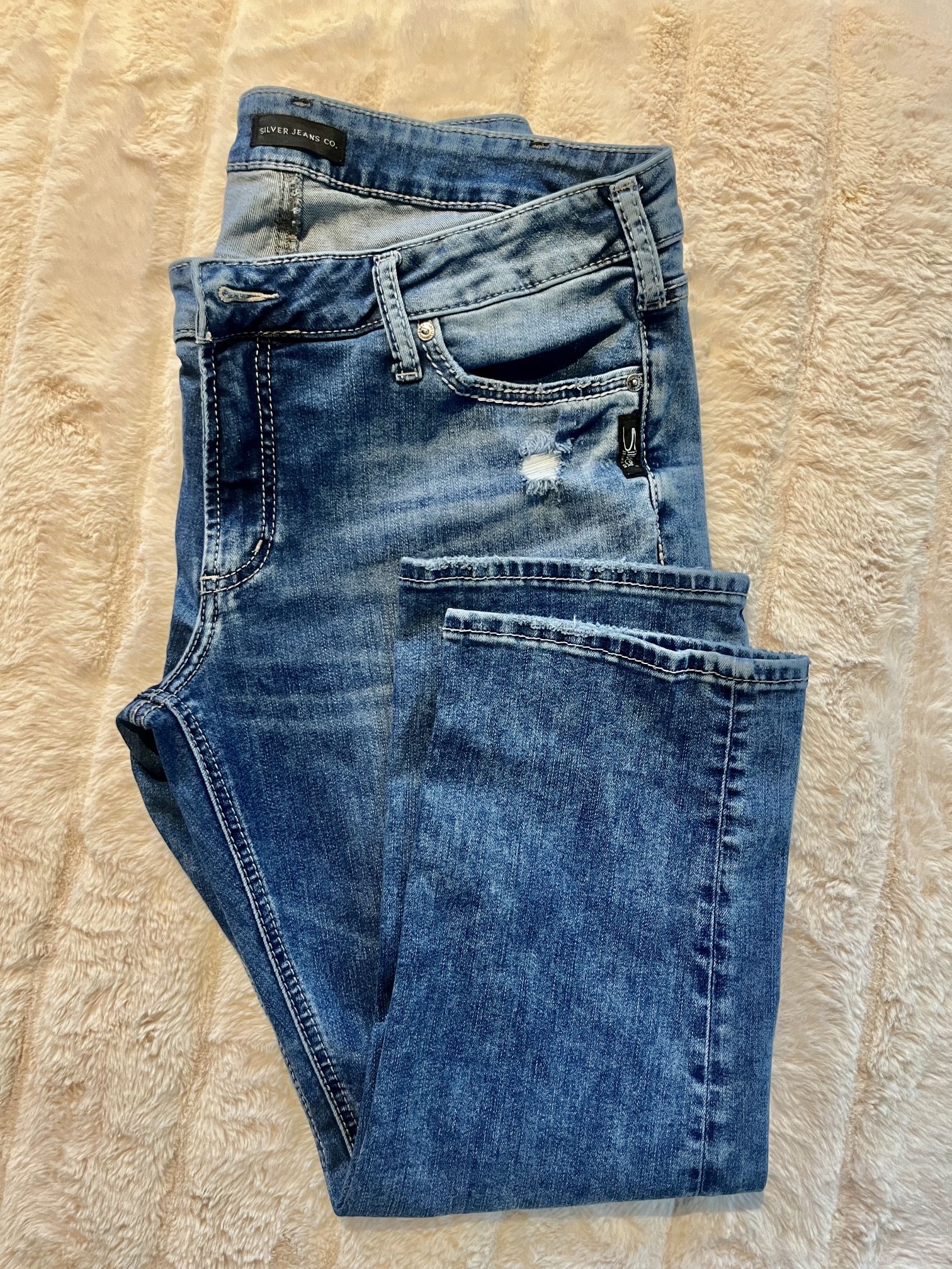 Gently Worn Women’s Jeans Size 14 Boot Cut Mid Rise Waist  