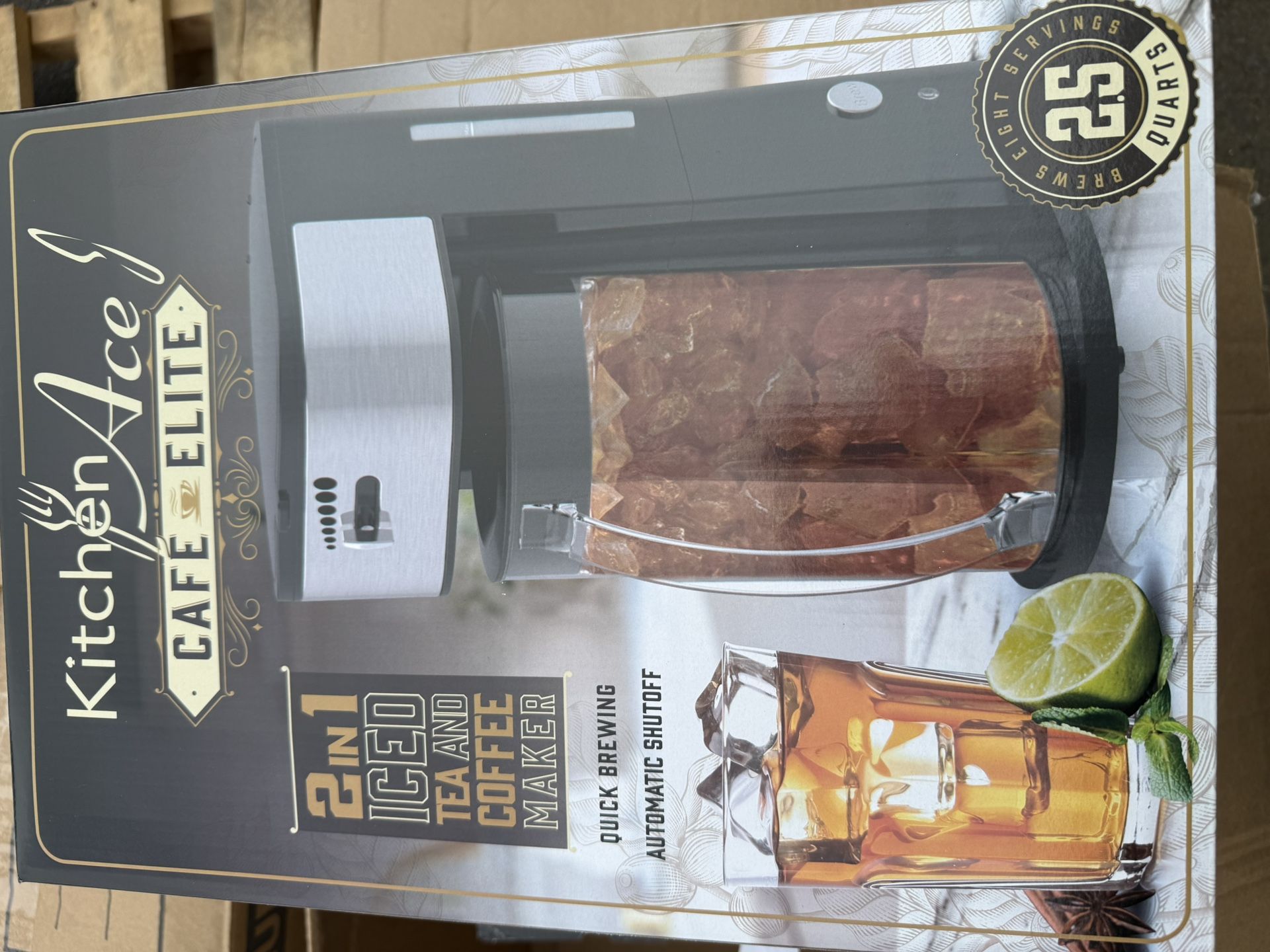 Kitchen Ace Cafe Elite 2-in-1 Iced Tea and Coffee Maker.