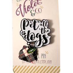 Pet all the Dogs Disney Dogs With Collar Collectible Enamel Pin New on Card