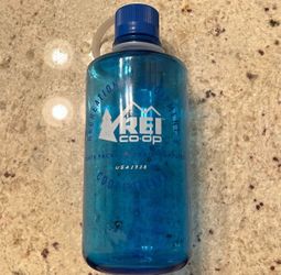Nalgene Water Bottle 32oz 1000ml Blue Clear Narrow Mouth REI CO-OP NWOT