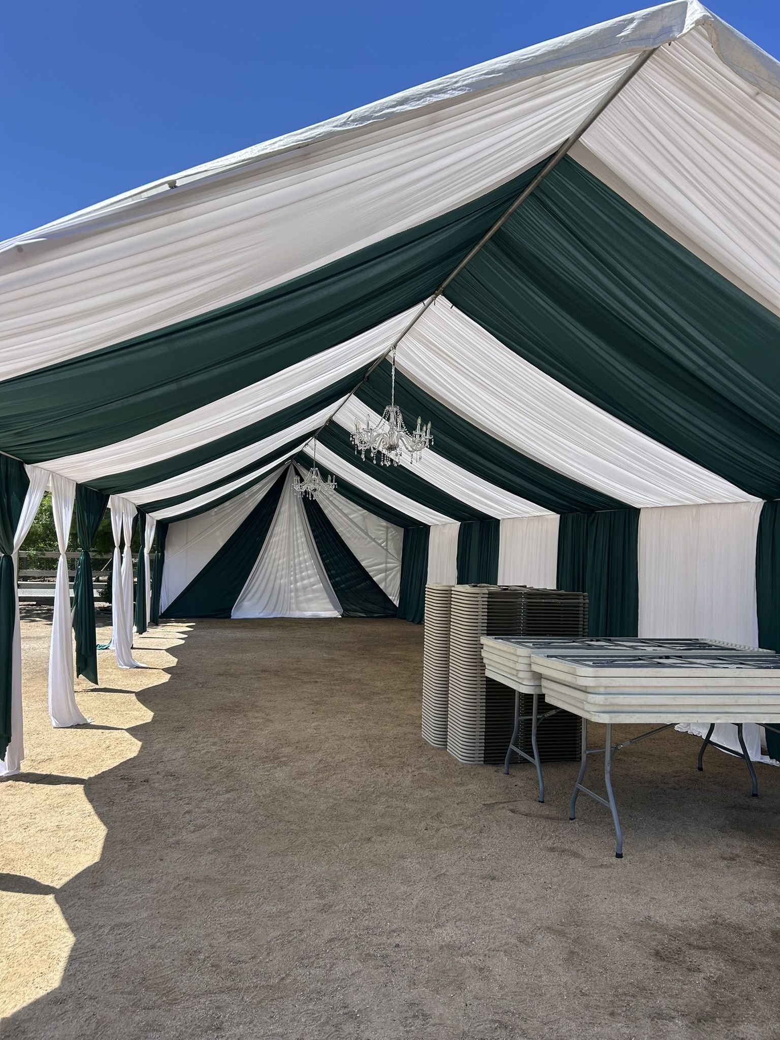 20x50 Canopy Draping And Chairs Tables And More