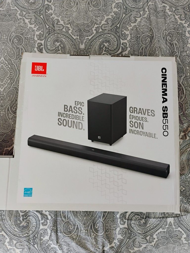 Sound Bar W/Subwoofer NEW UNUSED OPENED BOX