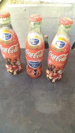 Collectible Coca-Cola bottles American idol seasons 1 & 2