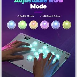 Sehawei Haute42 Arcade Stick R16 All-Button Arcade Controller 16Keys for PC/Ps3/Ps4/Switch/Steam,Fight Stick for Fighting Games with Custom RGB & Turb