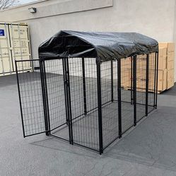 (New in box) $290 Large Heavy Duty Dog CagePet  Crate Kennel with Cover 8x4x6 FT