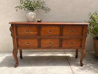 The Juliette Carved Six-Drawer Buffet Table