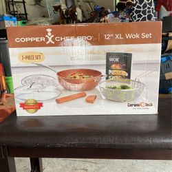 Brand new Copper Wok Set