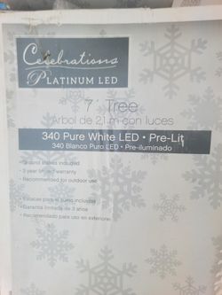 Celebration Platinum Led Cmas Tree 7 Feet