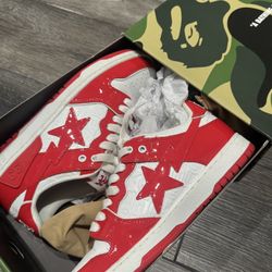 BAPE STA SK8 RED SHOES