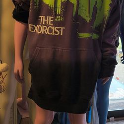 The Exorcist™ Licensed Horror Hoodie – Purple & Green – “I’m Not Regan” – Size Small/M