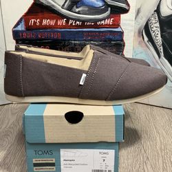 TOMS Alpargata Womens 7, 8, 8.5 & 9 available Ash Gray Loafer Shoes Canvas Slip On Espadrille Flats