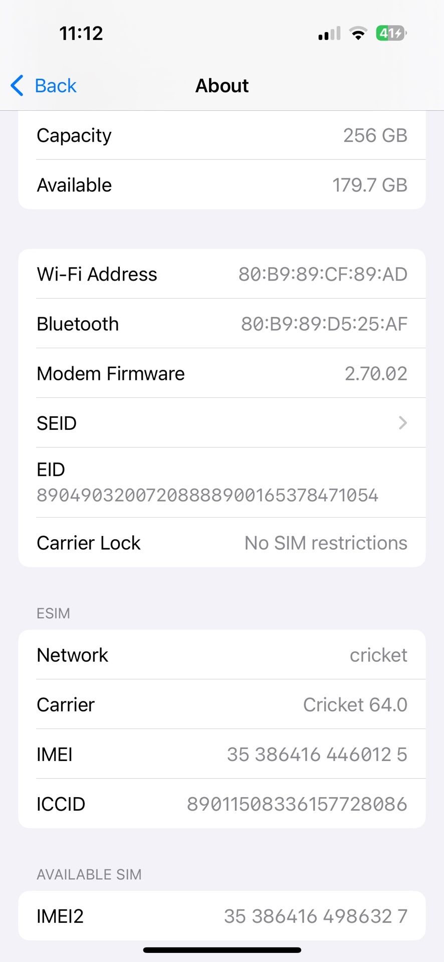 iPhone 15 pro 256GB