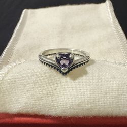 James Avery Beaded Chevron Heart Gemstone Ring