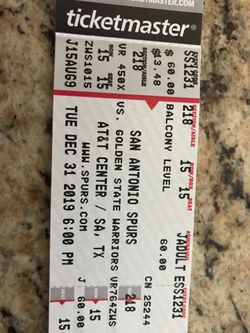 Spurs vs warriors tickets
