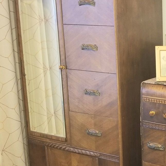 Vintage Art Deco Waterfall Wardrobe Chifferobe for Sale in Mesa