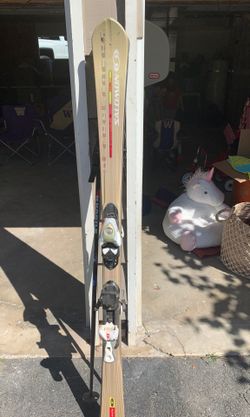 Salomon skies and poles