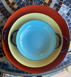 Vintage Sizzling Serving Plates
