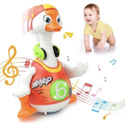 Woby Baby Musical Toy Dancing Singing Talking Walking Hip Hop Swing Goose Cool Educational Toy Gift for 1 2 3 Year Toddlers Kids Boys Girls