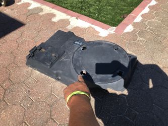 Base for DE filter and motor. Pool