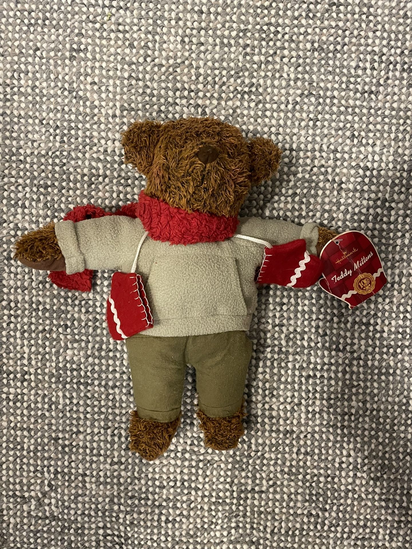 Hallmark Teddy Mittens Bear Plush 100th Anniversary 2002 Stuffed Animal