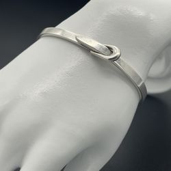VINTAGE ITALY STERLING SILVER 925 BELT BUCKLE BANGLE BRACELET 20g