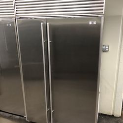 Sub Zero 48” Stainless Steel Built In Side By Side Refrigerator 