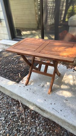 Teak wood side table