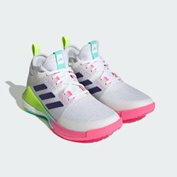Adidas Women’s Crazyflight Mid Volleyball Shoes White Pink HP3337 New Size 12