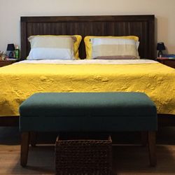 Solid Wood King Bed Frame