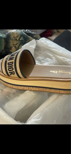 NWT Christian Dior Platform Slide Sandals 38